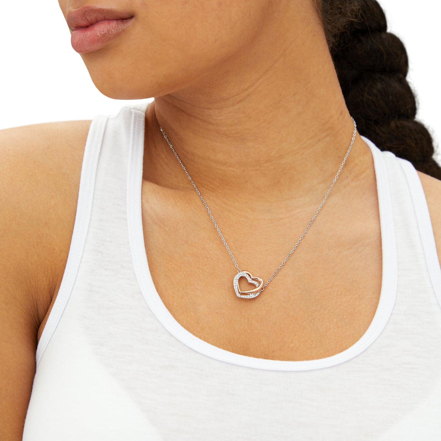 Endless Love Twin Hearts Necklace