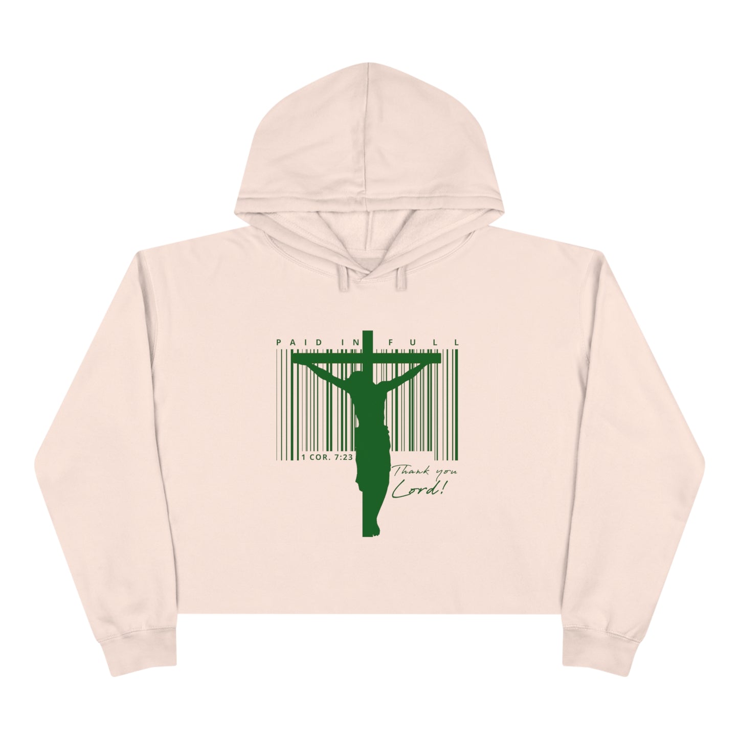 PAID IN FULL Crop Hoodie - Green