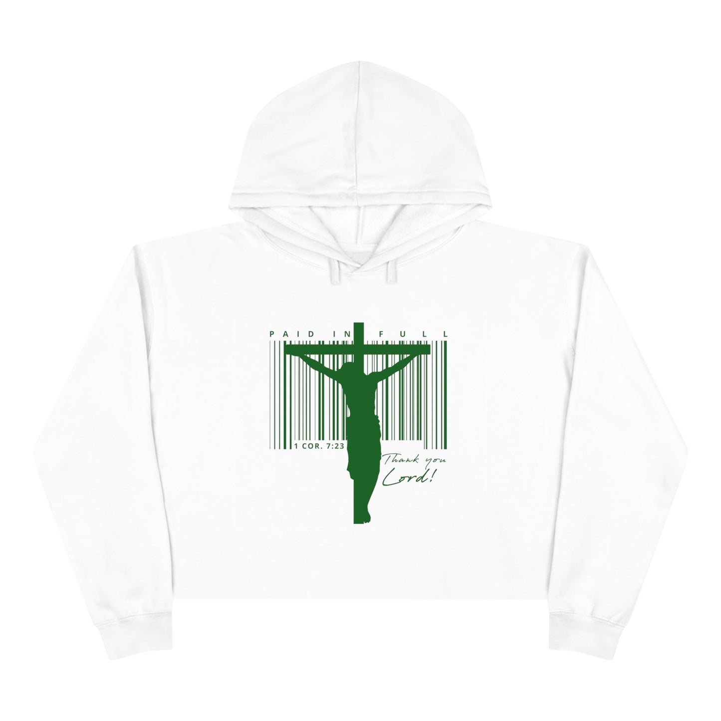 PAID IN FULL Crop Hoodie - Green