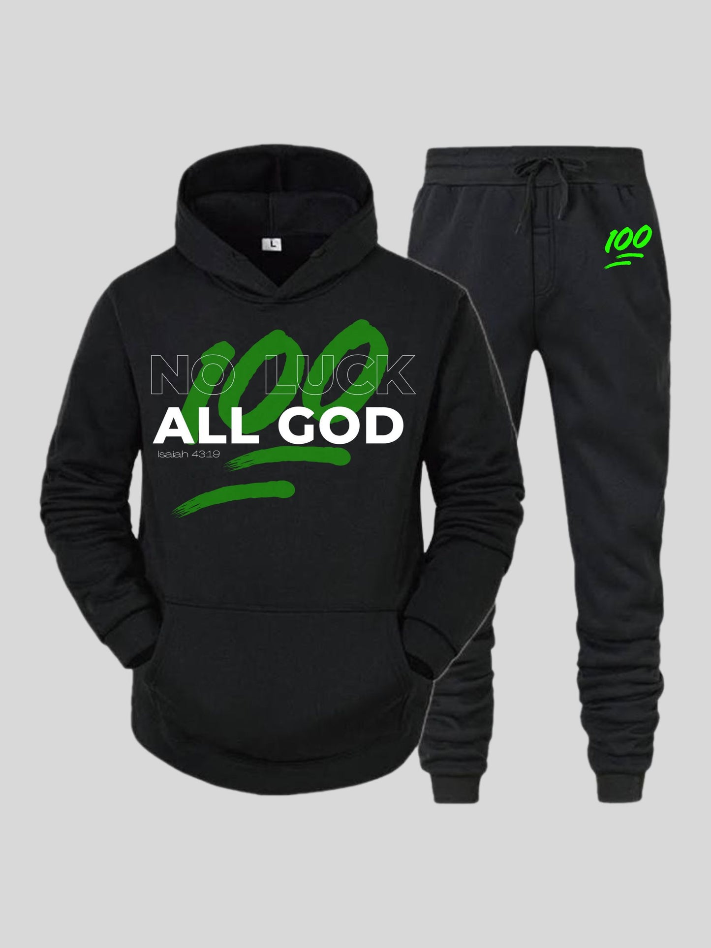 All God Green Jogger Set